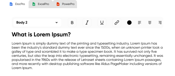 Word Processing Feature